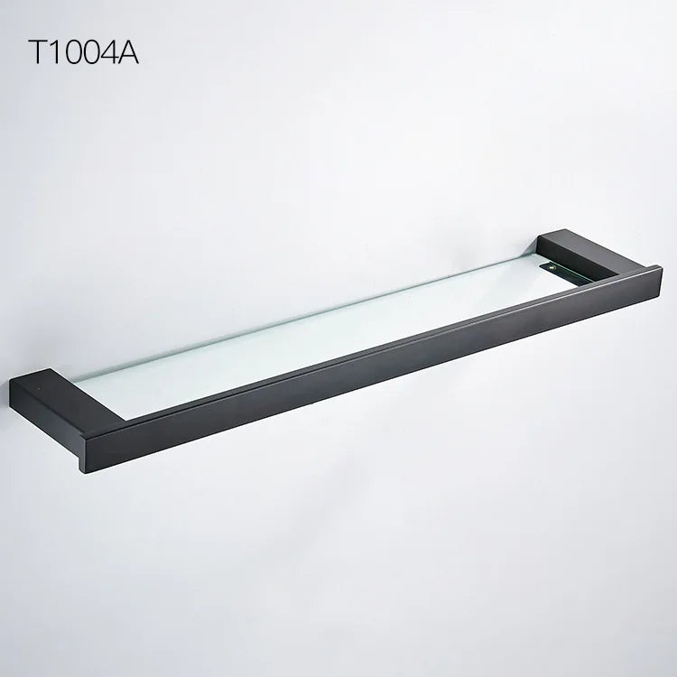 Bathroom Accessories Set Matt Black Finish Wall Toilet Paper Holder Towel Bar Shelf Brush Holders Bath Hardware Set 10 Choice