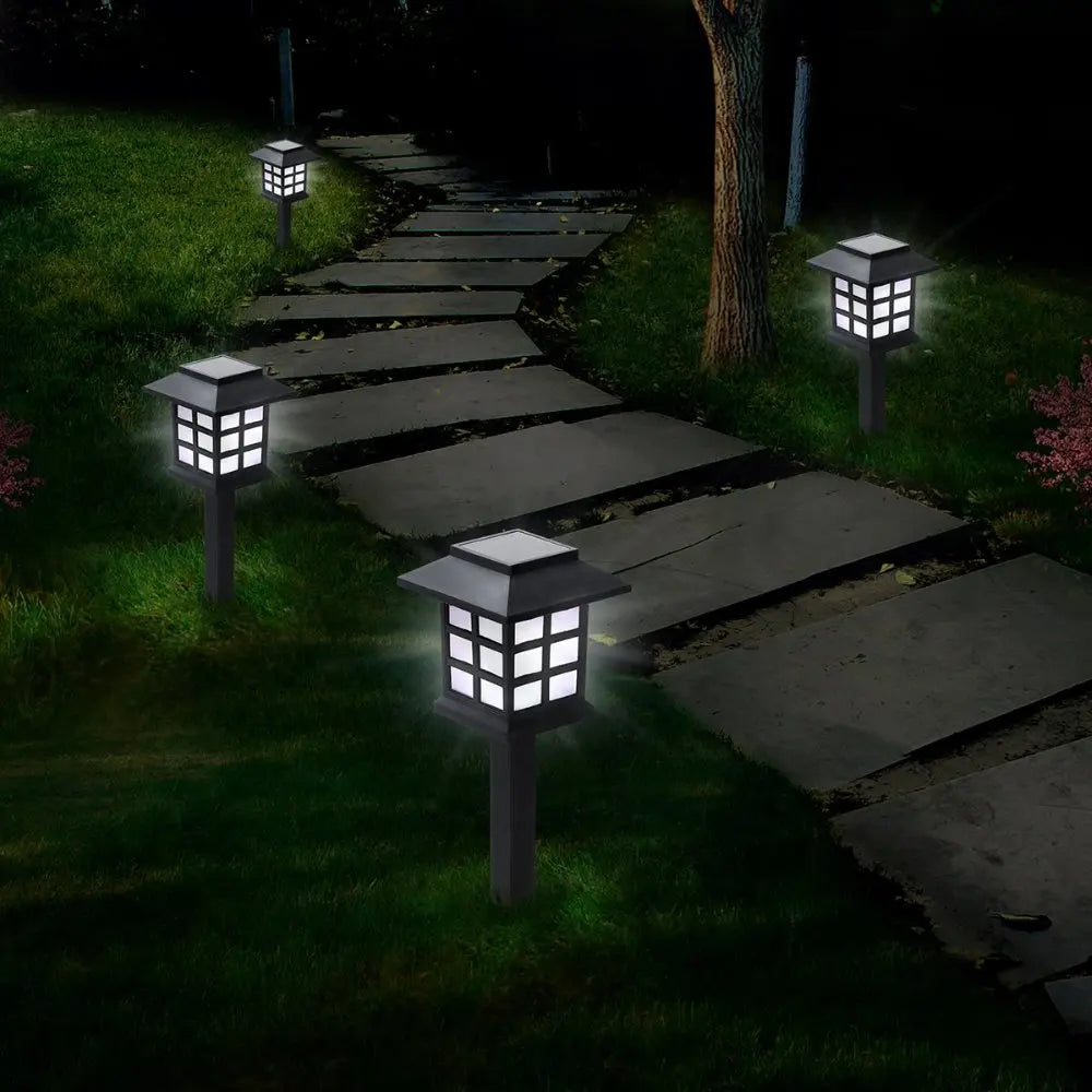 Led Houses Solar Pathway Lights Waterproof Outdoor Solar Lamp for Garden/Landscape/Yard/Patio/Driveway/Walkway Christmas Luz