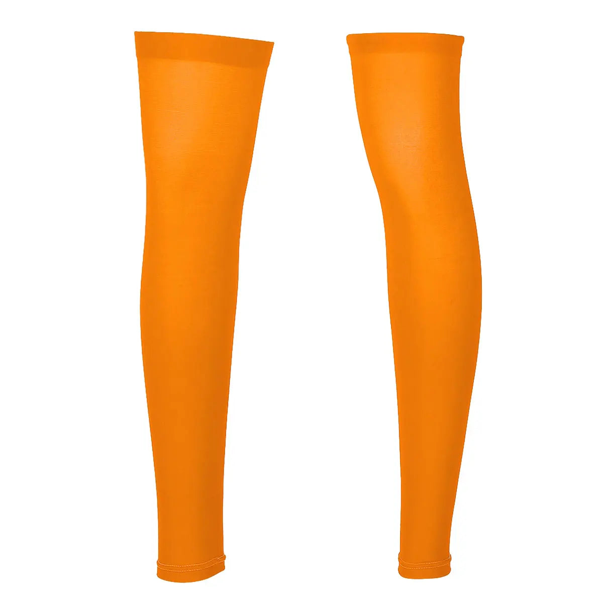 1 Pair Mens Sports Stockings Thigh High Full Leg Sleeve Footless Knee Brace Thigh and Calf Support Socks Running Stockings