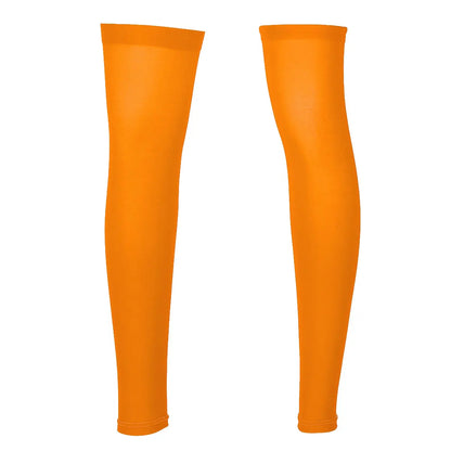 1 Pair Mens Sports Stockings Thigh High Full Leg Sleeve Footless Knee Brace Thigh and Calf Support Socks Running Stockings