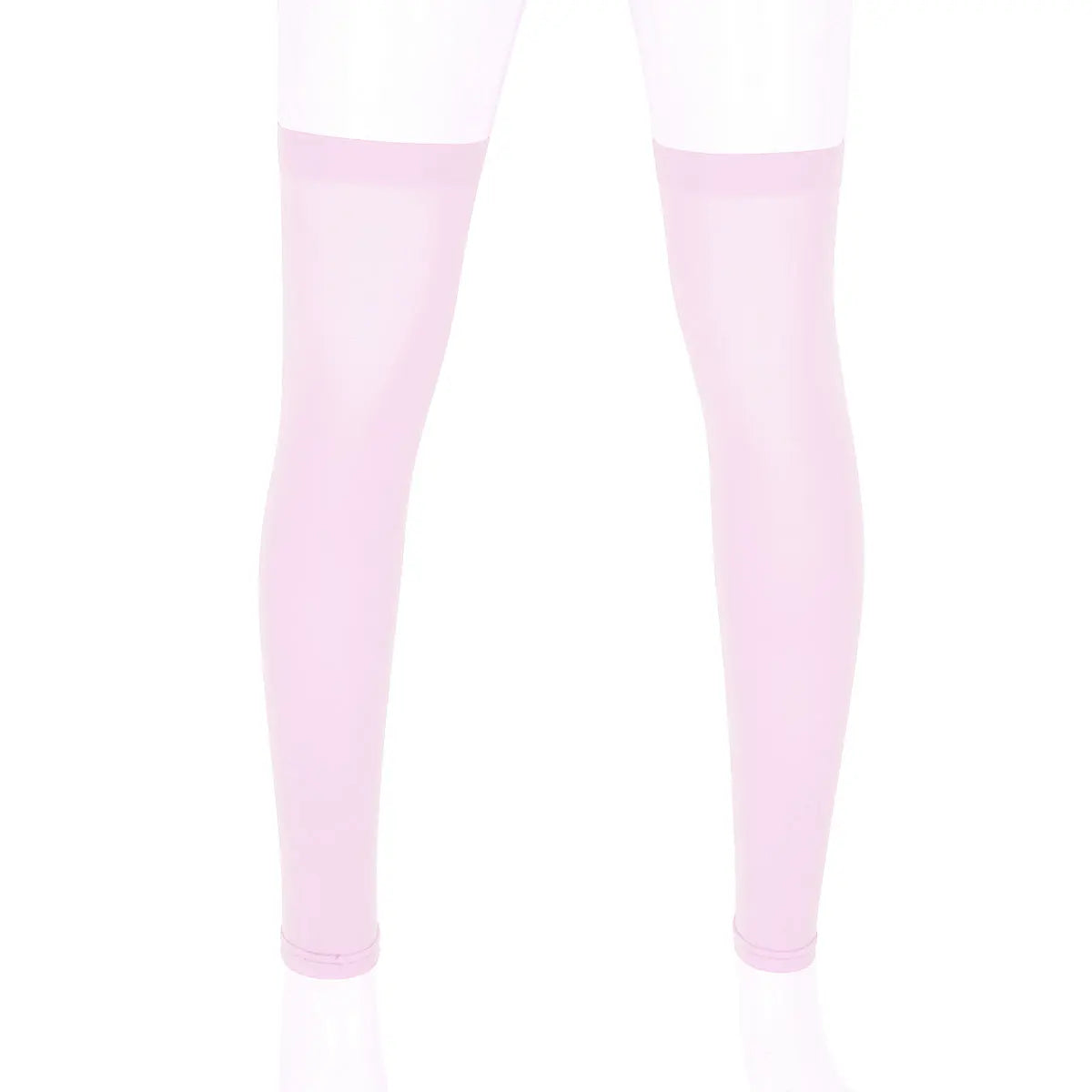 1 Pair Mens Sports Stockings Thigh High Full Leg Sleeve Footless Knee Brace Thigh and Calf Support Socks Running Stockings