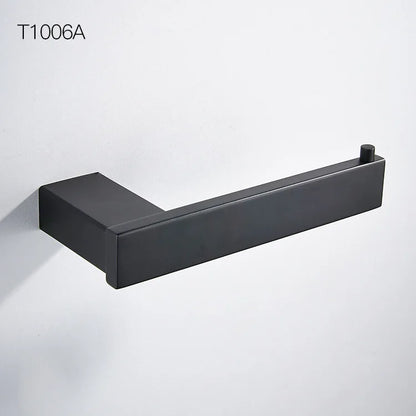 Bathroom Accessories Set Matt Black Finish Wall Toilet Paper Holder Towel Bar Shelf Brush Holders Bath Hardware Set 10 Choice