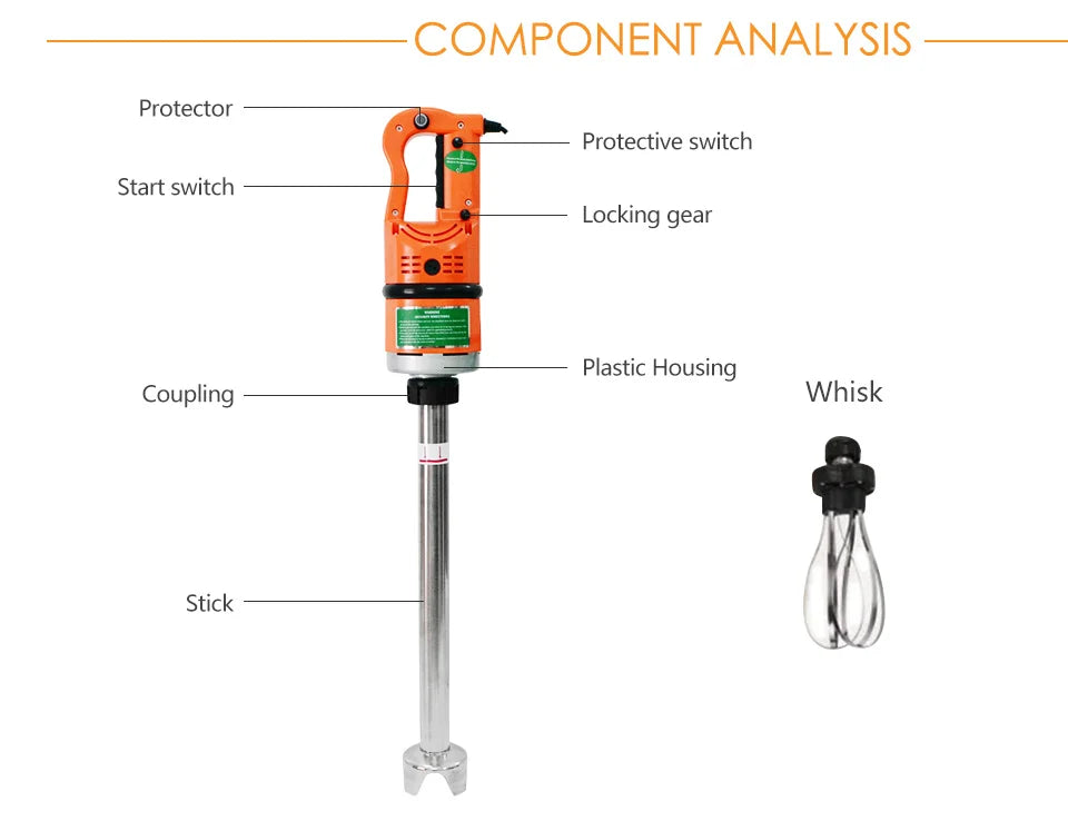 XEOLEO Commercial Hand blender 1000W Heavy duty Stick bar Immersion Blender Stirrer machine Mashing machine for Soup smoothie