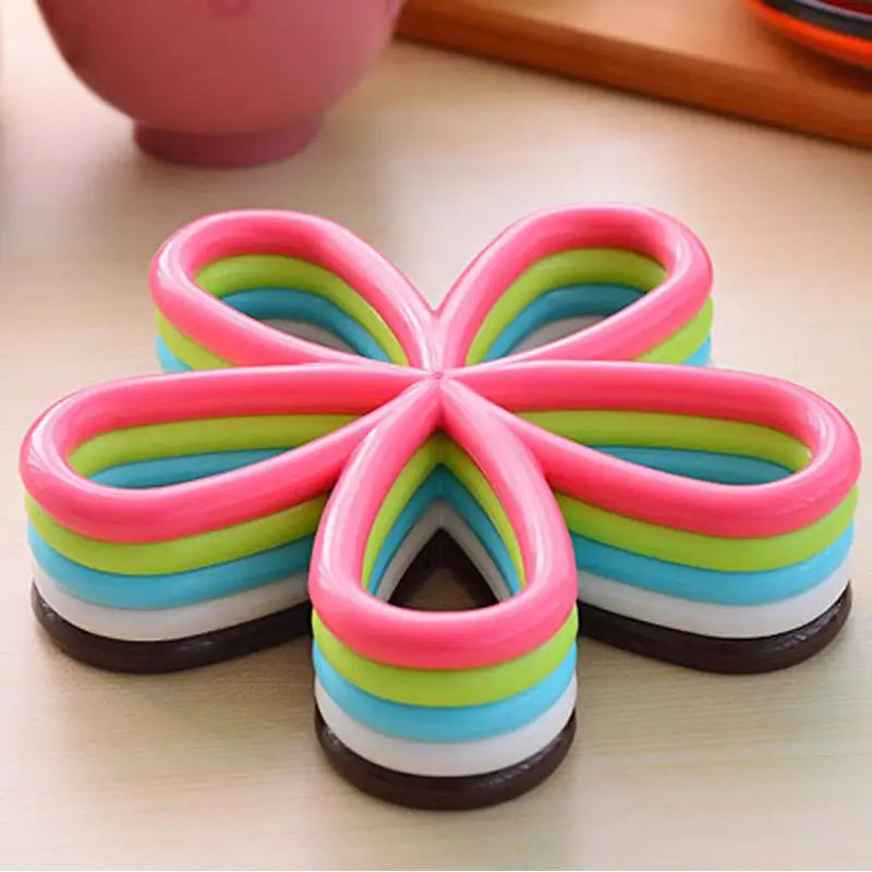 Home kitchen appliances creative Bowl Pad practical small kitchen tools kitchen Cinquefoil style Anti-hot Pot Pad