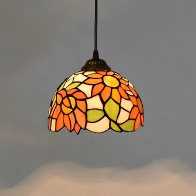 Colorful Mediterranean Style Moroccan Lamp Stained Glass Shade Mosaic LED Pendant Light for dining room bar lighting