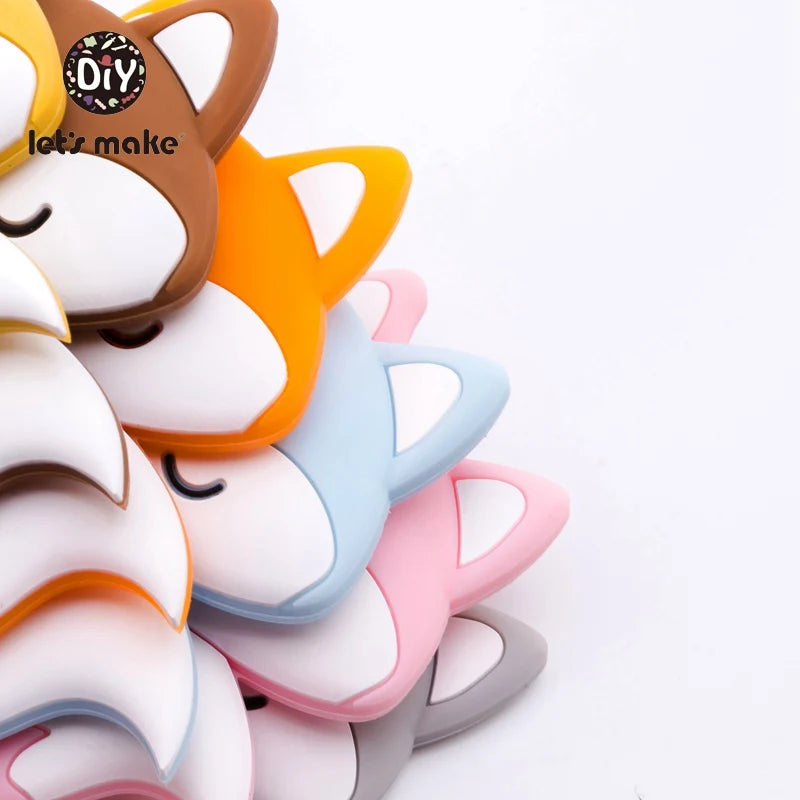 Baby Teether Food Grade Silicone Teethers Cartoon Animals Duck DIY Nursing Teething Pacifier Clip Baby Toy Teething Accessories