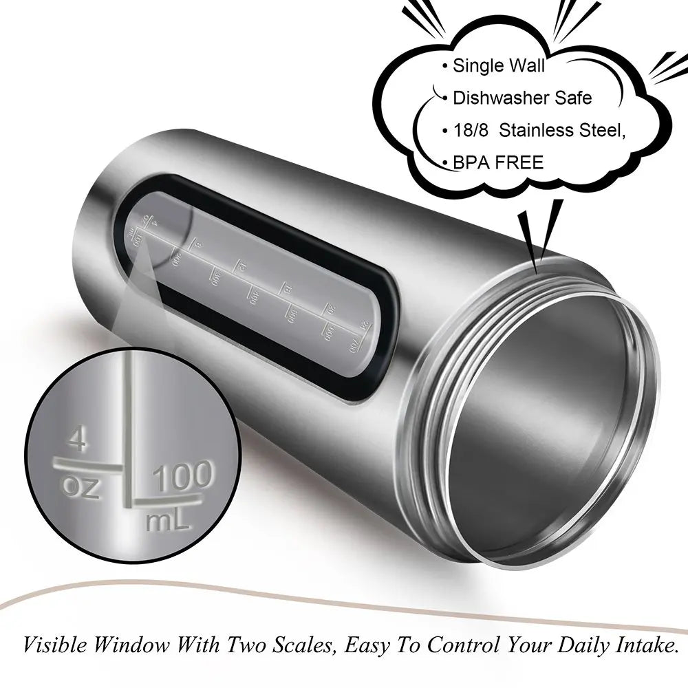 28OZ Whey Protein Powder Sports Shaker Bottle For Water Bottle Gym Nutrition Blender Cup Stainless Steel Extreme Sport Space Cup