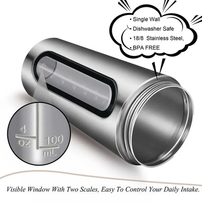 28OZ Whey Protein Powder Sports Shaker Bottle For Water Bottle Gym Nutrition Blender Cup Stainless Steel Extreme Sport Space Cup