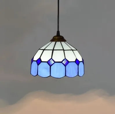 Colorful Mediterranean Style Moroccan Lamp Stained Glass Shade Mosaic LED Pendant Light for dining room bar lighting