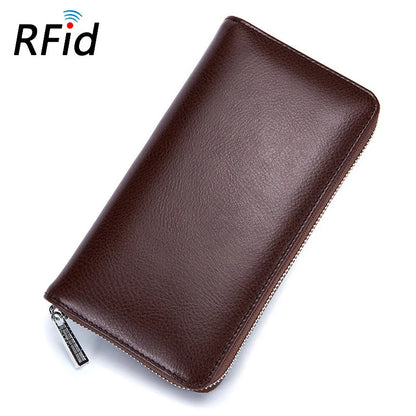 Women RFID Blocking Wallet Genuine Leather Anti Theft 36 Card Holders Women Wallets With Phone Case Clutch Bags Coin Purse Girl