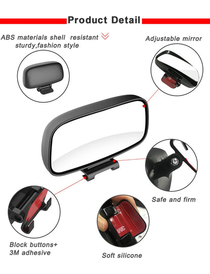 YASOKRO Car Blind Spot Mirror Wide Angle Mirror Adjustable Convex Rearview Mirror for Safety Parking Car Mirror YSR039