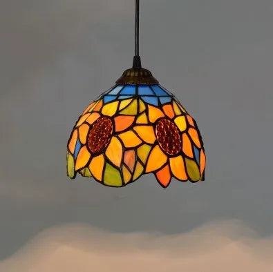 Colorful Mediterranean Style Moroccan Lamp Stained Glass Shade Mosaic LED Pendant Light for dining room bar lighting