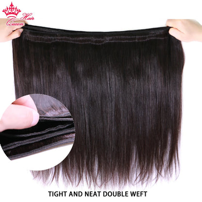 Queen Hair Raw Straight Hair 100% Human Hair Unprocessed Raw Hair Bundles Weave Extension Brazilian Hair Natural Color