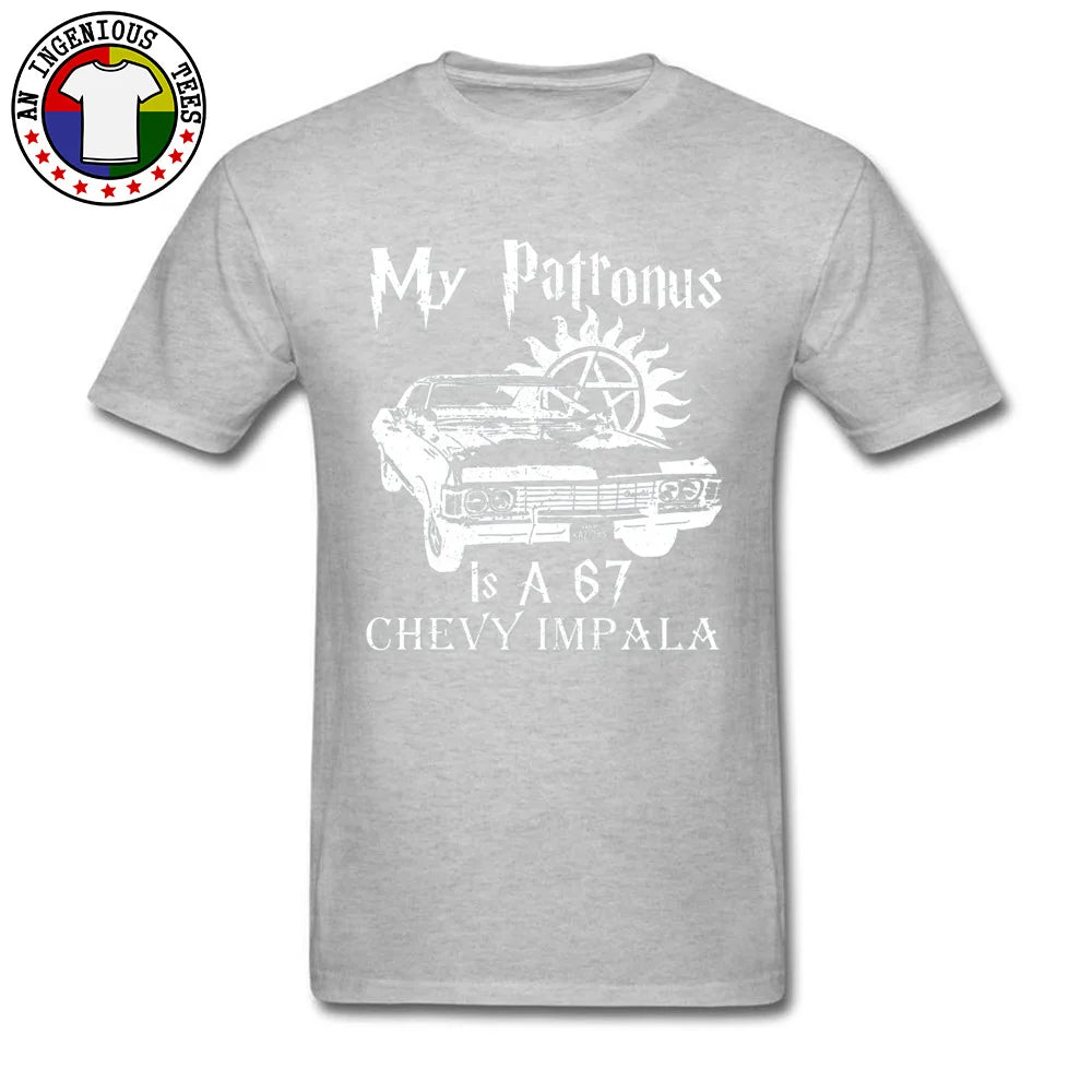 Car Styling Mens T-Shirt SUPERNATURAL Patronus Tshirts For Men New Arrival Fashion Casual Clothes Sweatshirt Summer/Autumn
