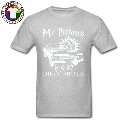 Car Styling Mens T-Shirt SUPERNATURAL Patronus Tshirts For Men New Arrival Fashion Casual Clothes Sweatshirt Summer/Autumn