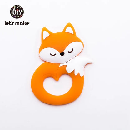 Baby Teether Food Grade Silicone Teethers Cartoon Animals Duck DIY Nursing Teething Pacifier Clip Baby Toy Teething Accessories