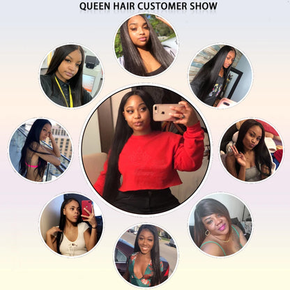 Queen Hair Raw Straight Hair 100% Human Hair Unprocessed Raw Hair Bundles Weave Extension Brazilian Hair Natural Color