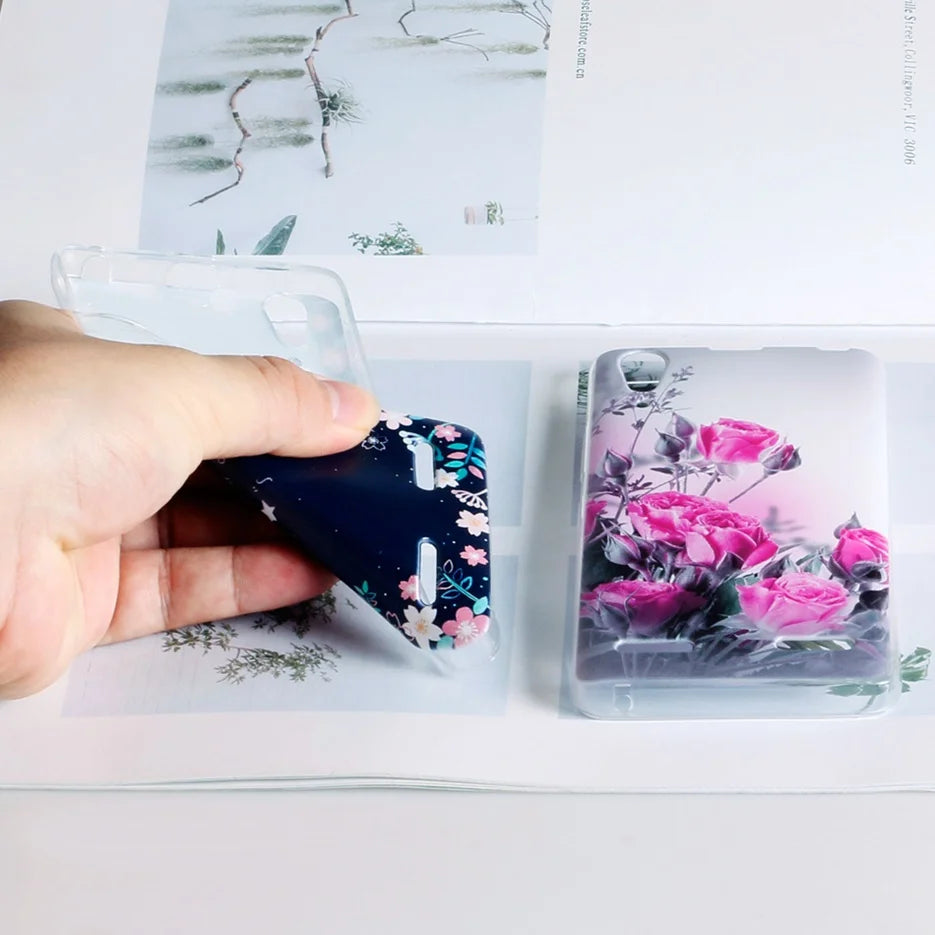 Soft Silicone Case for Lenovo A6000 A6010 Cover Cases for Lenovo Lemon K3 TPU 3D Relief Patterned Cover For Lenovo K3 K30-T Capa