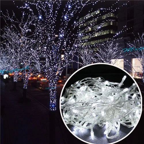 LED String Lights Holiday Lighting 10M 100LEDs AC110V/220V EU Xmas Wedding Party Christmas Decorations Light Fairy Garland Lamps