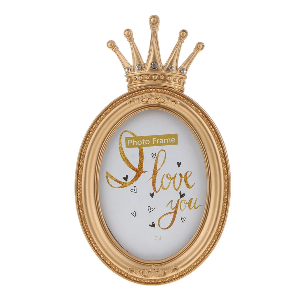 Gold Crown Resin Picture Photo Frame Baroque Luxury Style Home Décor