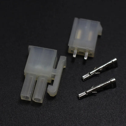 5sets 5557 5569 2P Straight Pin Wire Terminals Electrical Connector 4.2mm 2Pin Plug jack for Car Auto PC ATX