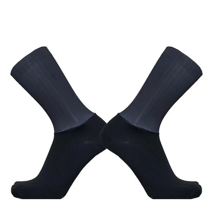 Anti Slip Silicone Summer Aero Socks Whiteline Cycling Socks Men Bicycle Sport Running Bike Socks Calcetines Ciclismo