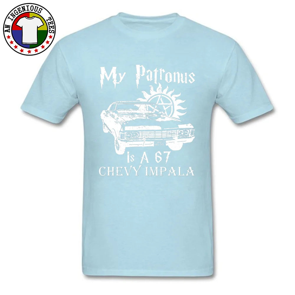 Car Styling Mens T-Shirt SUPERNATURAL Patronus Tshirts For Men New Arrival Fashion Casual Clothes Sweatshirt Summer/Autumn