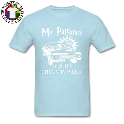 Car Styling Mens T-Shirt SUPERNATURAL Patronus Tshirts For Men New Arrival Fashion Casual Clothes Sweatshirt Summer/Autumn