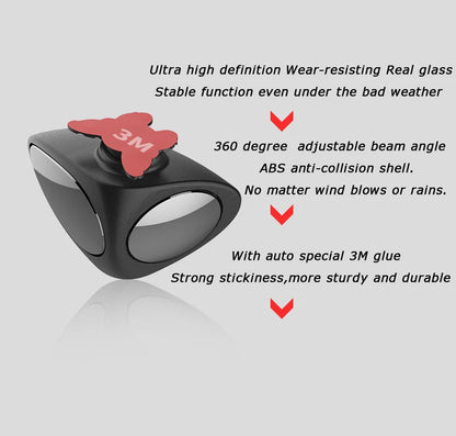 360 Degree Rotatable 2 Side Car Blind Spot Convex Mirror Automibile Exterior Rear View Parking Mirror Safety Accessories