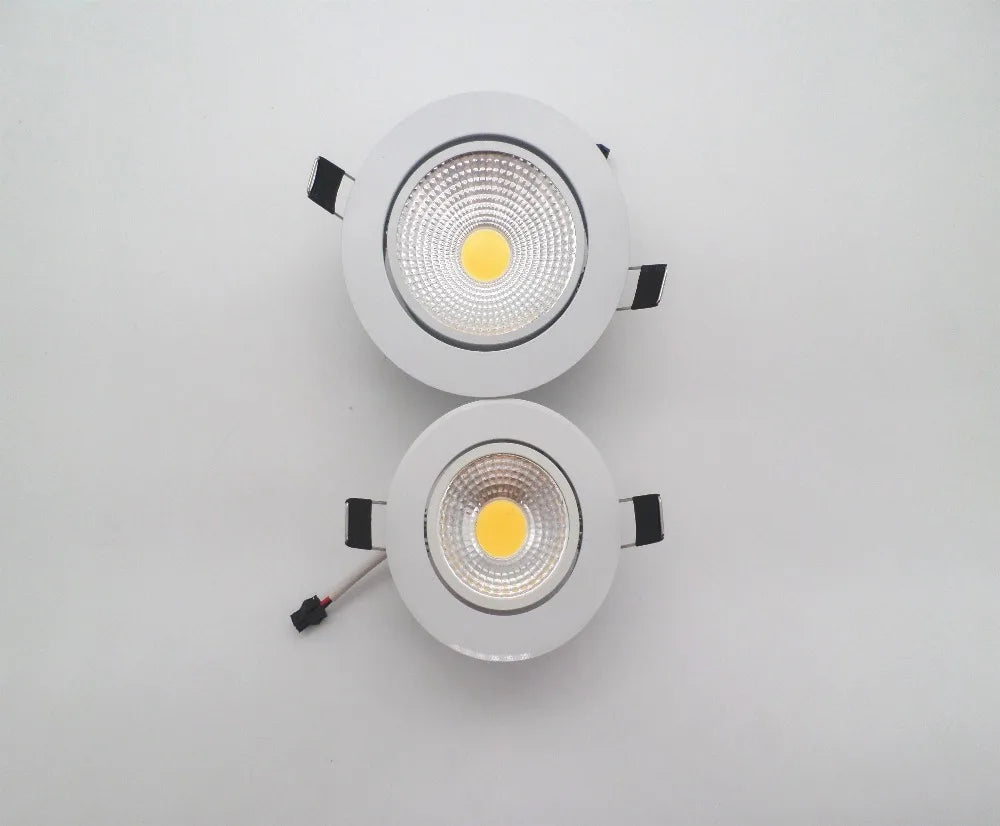 LED downlights  White round  Led spot COB Ceiling led downlight 7W 9w 12w 15w 20w rotating 110/220V surface mounted Indoor Light