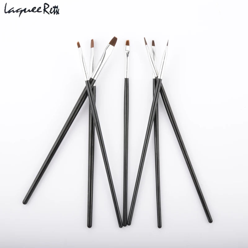 7Pcs/Set Nail Art Design Brush Acrylic Nail Art Brush Kit Set UV Gel Brush Nail Art Tool