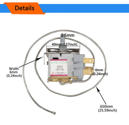 WDF-18 Original Refrigerator Thermostat,3 Feet Freezer Temperature Controller Switch, Refrigerator Accessories