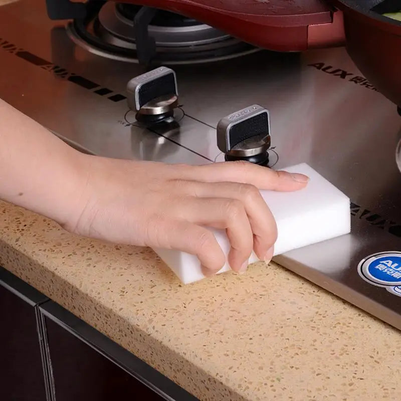 10Pcs Multi-function Magic Melamine Sponge Eraser Cleaner Cleaning Sponges Kitchen Bathroom 100x60x20mm