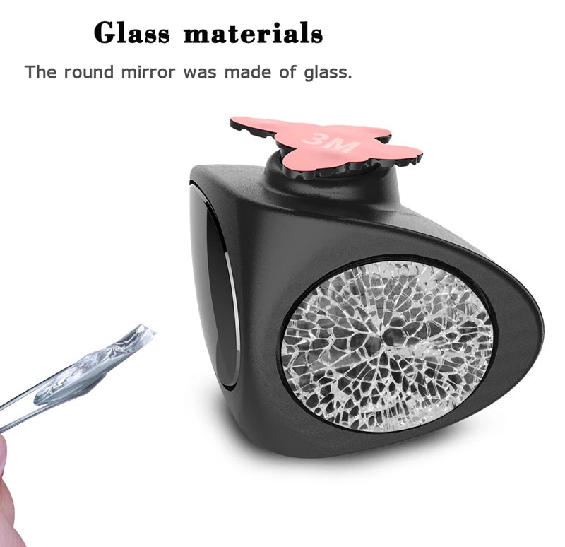 360 Degree Rotatable 2 Side Car Blind Spot Convex Mirror Automibile Exterior Rear View Parking Mirror Safety Accessories