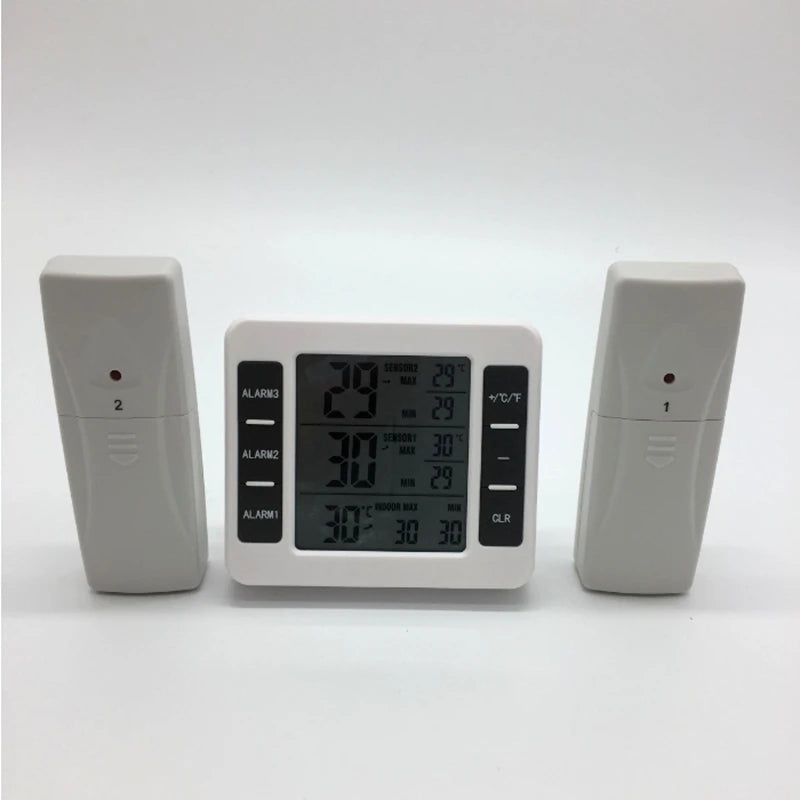 Digital Wireless Refrigerators Thermometer C/F Max Min Cordless Freezers Home Fridge Truck Temperature Sensor Monitor -40℃~60℃
