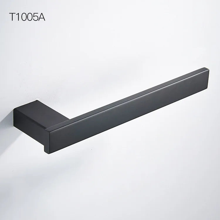 Bathroom Accessories Set Matt Black Finish Wall Toilet Paper Holder Towel Bar Shelf Brush Holders Bath Hardware Set 10 Choice