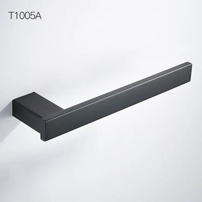 Bathroom Accessories Set Matt Black Finish Wall Toilet Paper Holder Towel Bar Shelf Brush Holders Bath Hardware Set 10 Choice