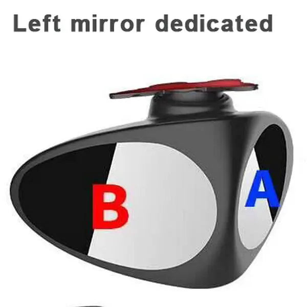 360 Degree Rotatable 2 Side Car Blind Spot Convex Mirror Automibile Exterior Rear View Parking Mirror Safety Accessories
