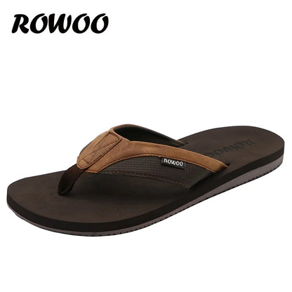 2024 New Arrival Men Flip Flops Summer Fashionable Slippers Non-Slip Sandals PU Leather Soft Footwear Comfortable Wholesale