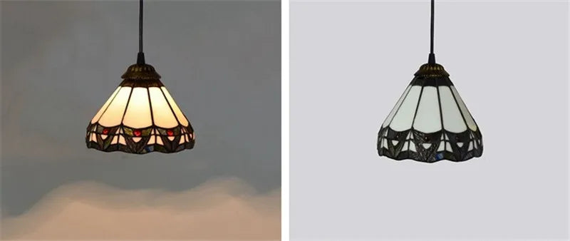 Colorful Mediterranean Style Moroccan Lamp Stained Glass Shade Mosaic LED Pendant Light for dining room bar lighting