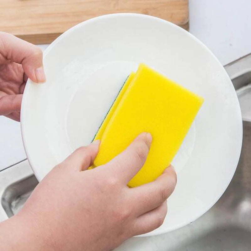 3Pcs Sponge Dishwasher Magic Eraser Cleaning Cloth Melamine Cotton Sponge Holder Brush For Kitchen Cleaning Tools