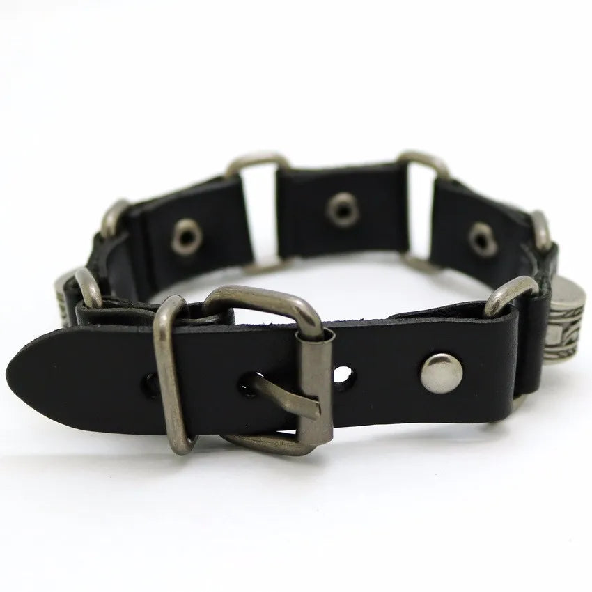 2018 New Accessories For Men And Women  Retro Casual leather Bracelet Men Fashion Punk Bracelet Bracelet