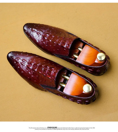 Genuine Leather Oxford Office Shoes Luxury Dress Shoes Slip on Wedding Shoes For Men