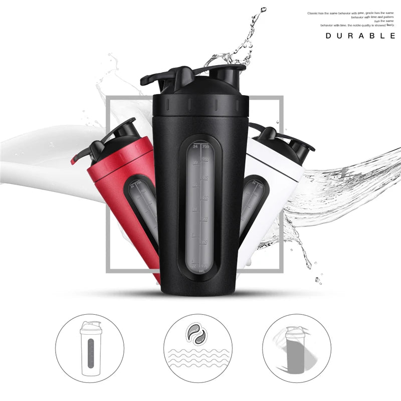 28OZ Whey Protein Powder Sports Shaker Bottle For Water Bottle Gym Nutrition Blender Cup Stainless Steel Extreme Sport Space Cup