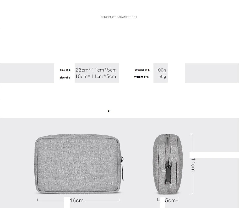 Charging Cable Organiser Hard Drive Bag Electronics Accessories Storage Case for Charger, Adaptors or for Nintendo Switch