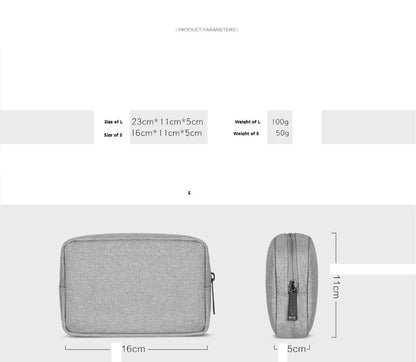 Charging Cable Organiser Hard Drive Bag Electronics Accessories Storage Case for Charger, Adaptors or for Nintendo Switch