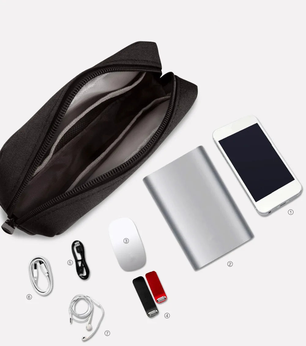 Charging Cable Organiser Hard Drive Bag Electronics Accessories Storage Case for Charger, Adaptors or for Nintendo Switch