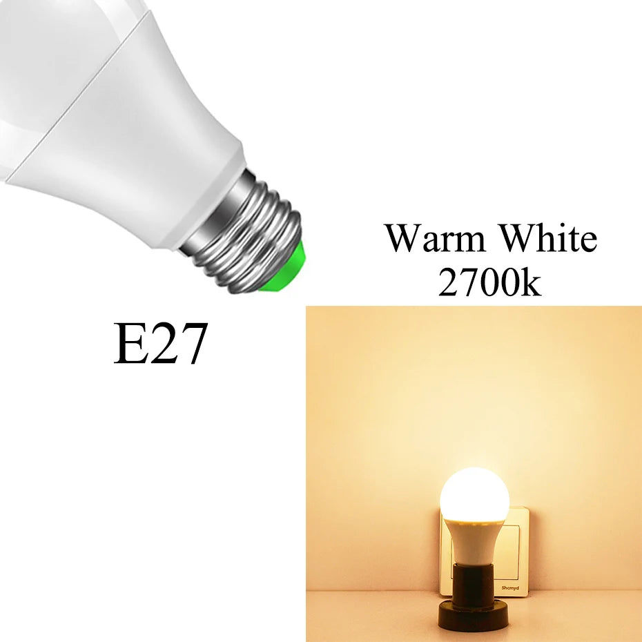 IP44 9W 12W 15W LED Dusk to Dawn Light Bulb E27 Smart Light Sensor Bulbs 110V 220V LED Night Light Automatic Indoor/Outdoor Lamp