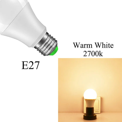 IP44 9W 12W 15W LED Dusk to Dawn Light Bulb E27 Smart Light Sensor Bulbs 110V 220V LED Night Light Automatic Indoor/Outdoor Lamp
