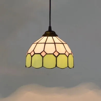 Colorful Mediterranean Style Moroccan Lamp Stained Glass Shade Mosaic LED Pendant Light for dining room bar lighting